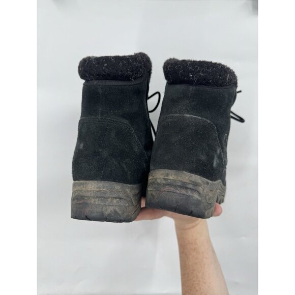 Sorel Waterfall Low Lace Winter Bootie Women 8.5 Black Outdoor Hiking Snow - Picture 2 of 7